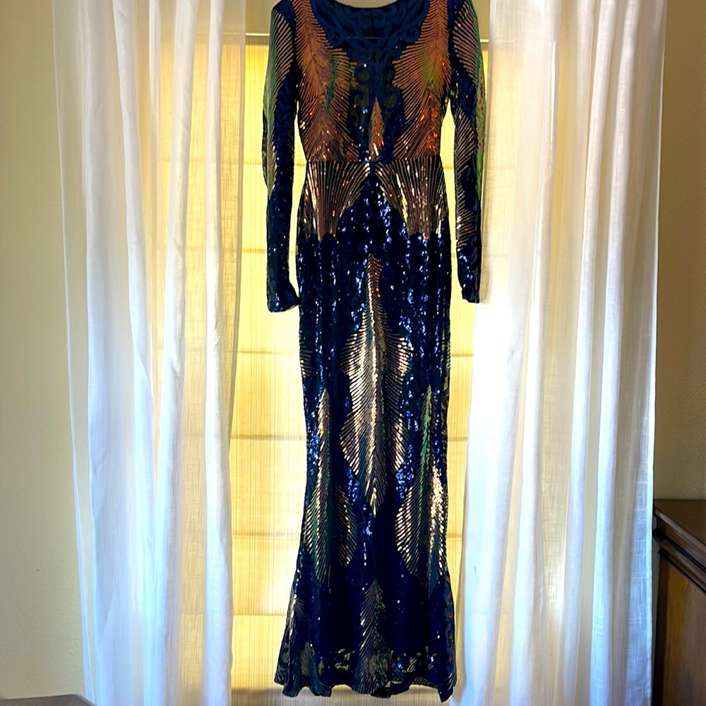 Evening sequins dress